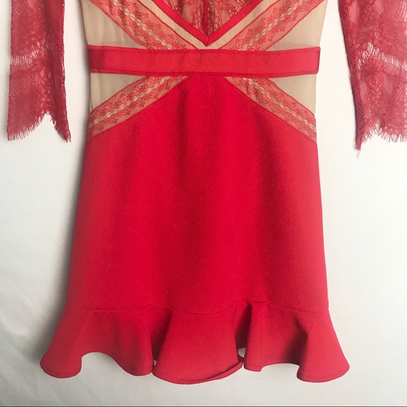 THREE FLOOR x REVOLVE Red Lace Cocktail Dress - Picture 5 of 9